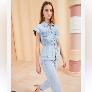 NWT Ulla Johnson Odette Denim Vest in Glacier Wash / medium